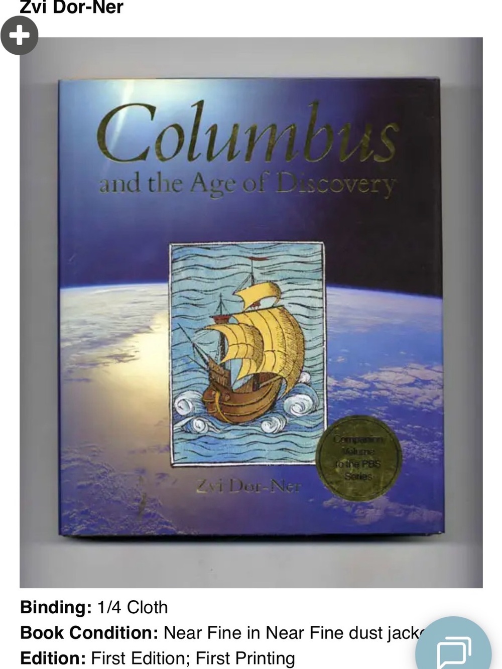Columbus and the Age of Discovery Sealed Hardcover Book - by Zvi Dor-Ner NWT